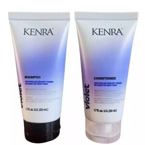 Kenra Violet Shampoo & Conditioner Neutralize Brassy Tones Blonde Gray Hair 1.7